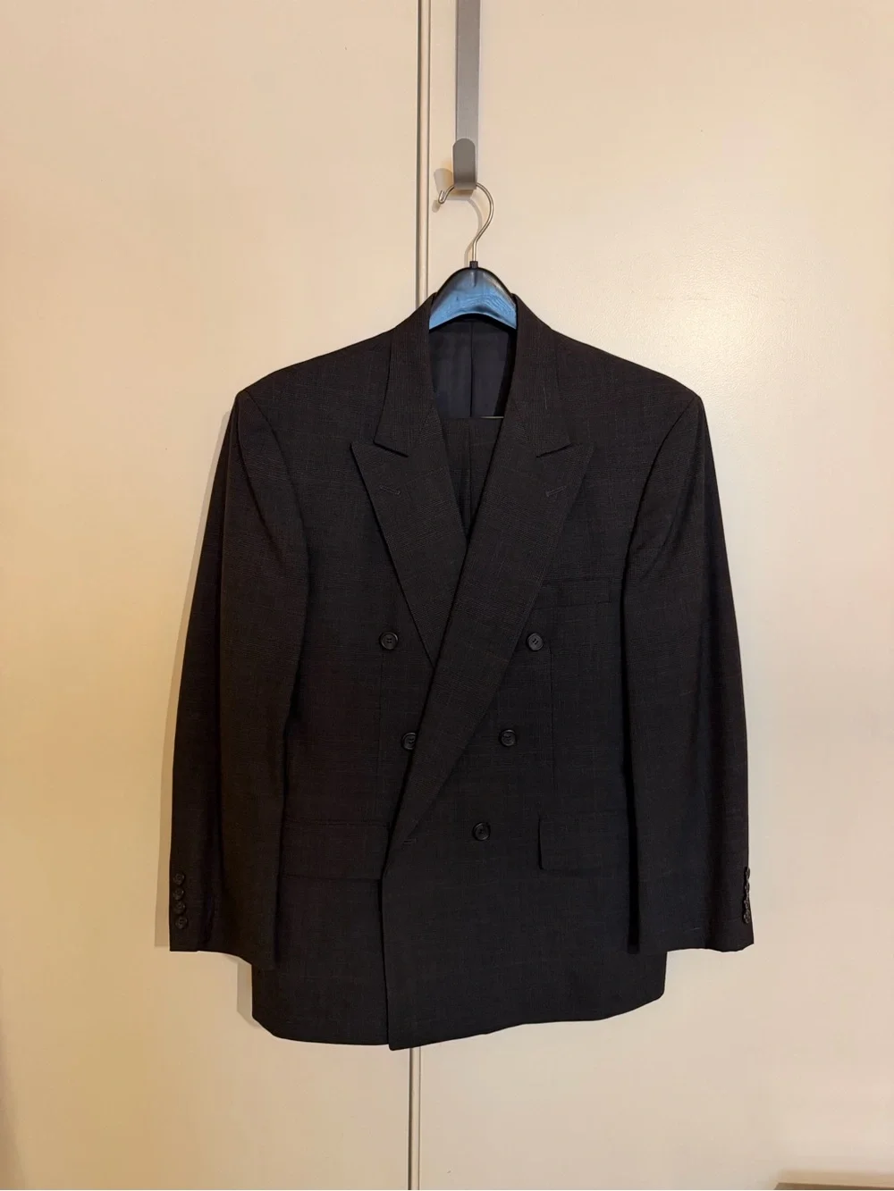Nordstrom Double-Breasted Black Suit Blazer